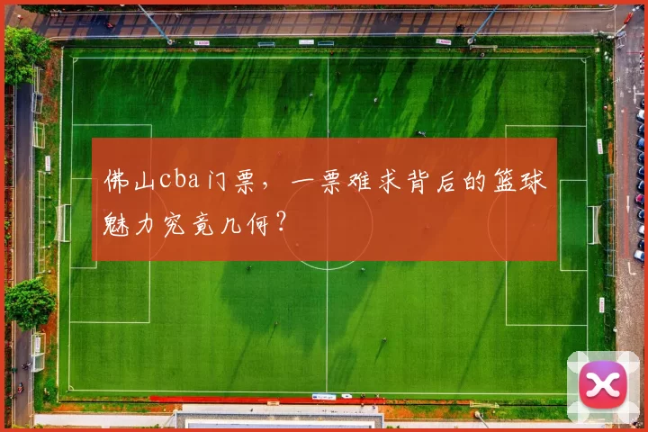 佛山cba门票，一票难求背后的篮球魅力究竟几何？